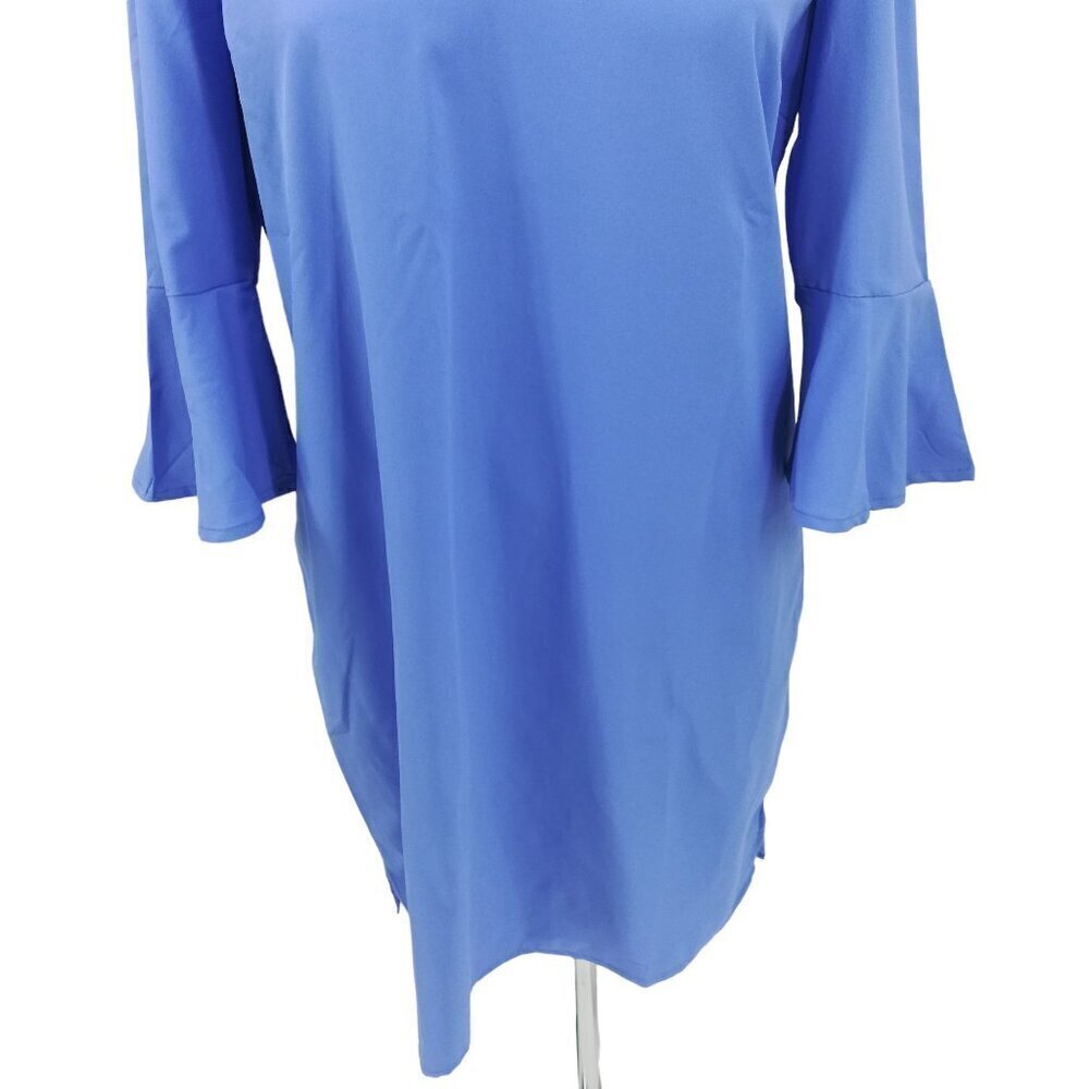 Coolibar Sun Protection UPF 50+ Blue Dress Coverup Size S Bell Sleeve Shift - Picture 5 of 15